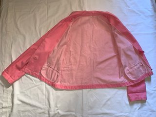 Blazer vintage rosa con ricami floreali