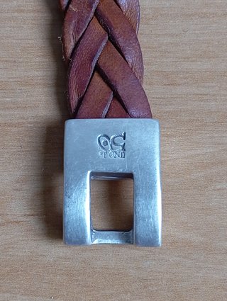 UNODE50 PULSERA CUERO NUEVA, SIN ESTRENAR, MARRÓN.