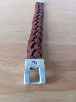 UNODE50 PULSERA CUERO NUEVA, SIN ESTRENAR, MARRÓN.