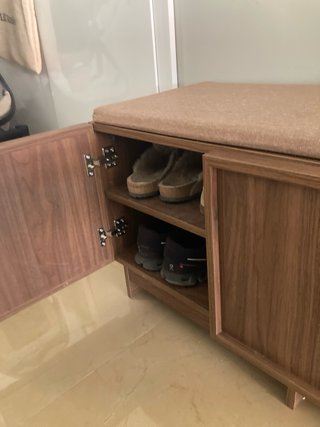 Zapatero banco tela y madera