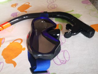 Gafas de buceo y tubo