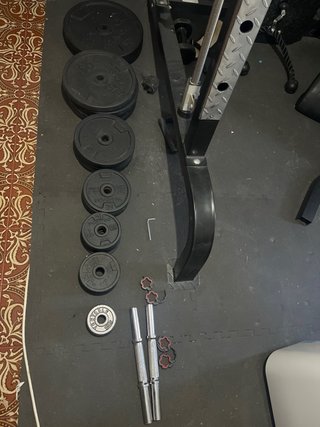 Gimnasio en casa, multipower, máquina Smith.