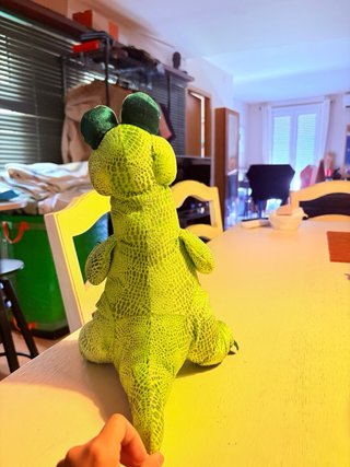 Peluche de dragon verde