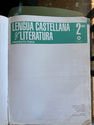 Libro Lengua castellana y literatura, 2 BACH.