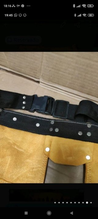 Cinturón cuero con bolsillos carpinteto