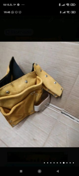 Cinturón cuero con bolsillos carpinteto