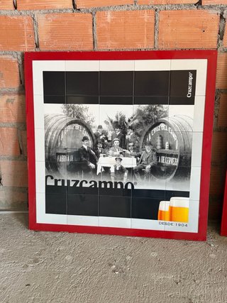 Cuadro Azulejos Cruzcampo Vintage