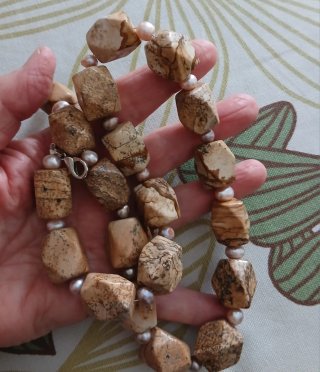 Collana Pietra Diaspro Paesaggio Grande