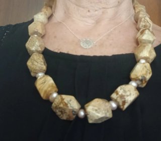 Collana Pietra Diaspro Paesaggio Grande