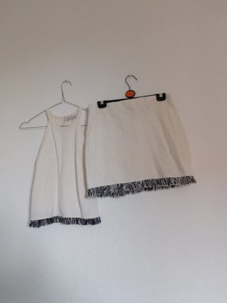 Conjunto Top y Falda Blanco
