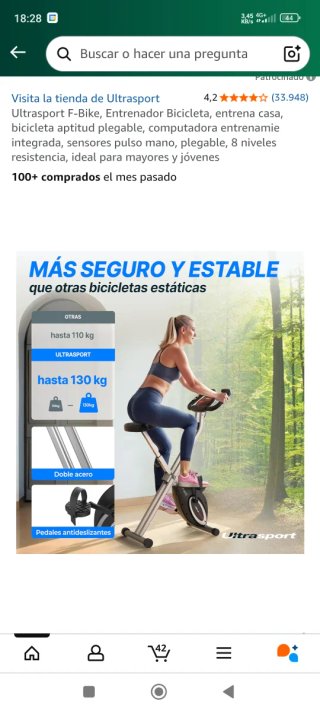 Bicicleta Estática Ultrasport F-Bike