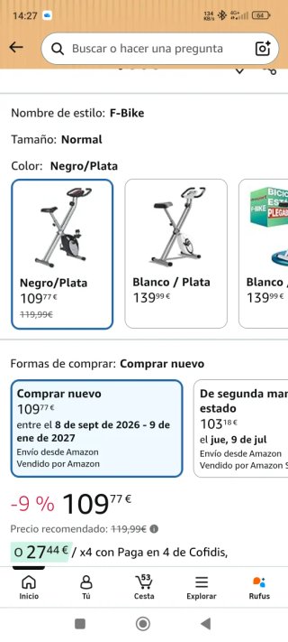 Bicicleta Estática Ultrasport F-Bike