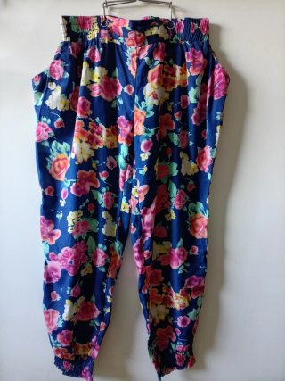 Pantalón ancho floral azul XXL