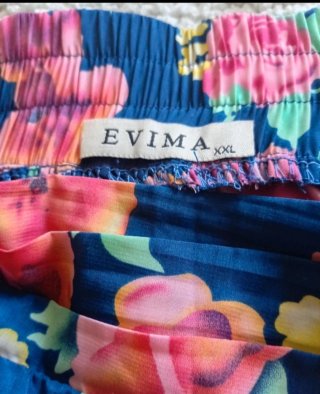 Pantalón ancho floral azul XXL