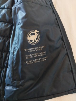 Chaleco acolchado azul talla S