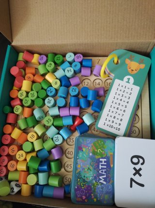 Juego tipo Montessori. Para aprender a multiplicar