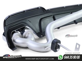 DIFUSOR TRASERO MATE BMW SERIE 5 F10/F11 + CONVERSIÓN A DOS SALIDAS