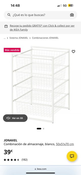 Estructura cajonera 50x51x70 cm. Jonaxel