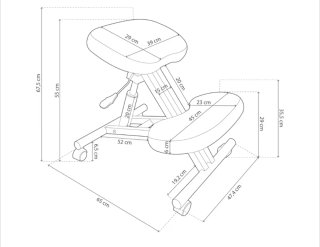 Silla ergonómica con apoyo de rodillas