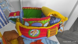 Barco pirata de tela con marionetas