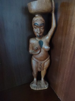 Escultura africana madera alta calidad