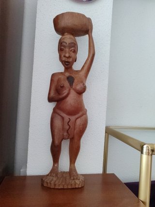 Escultura africana madera alta calidad