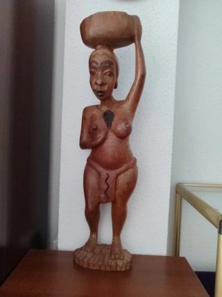 Escultura africana madera alta calidad