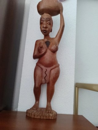 Escultura africana madera alta calidad