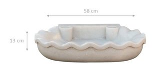 Lavello in marmo bianco L58xP39xH13 cm · Antichità