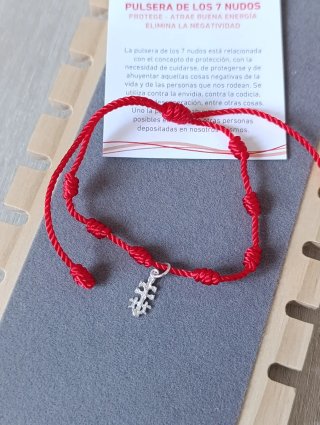 Pulsera 7 nudos cruz caravaca