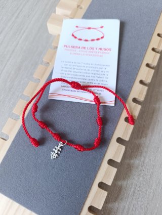Pulsera 7 nudos cruz caravaca