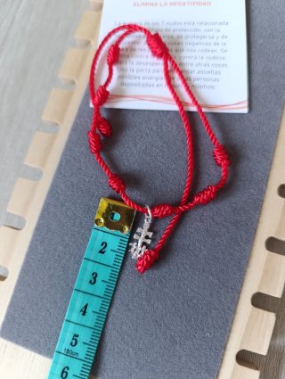 Pulsera 7 nudos cruz caravaca