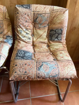 4 sillas de comedor vintage acolchadas