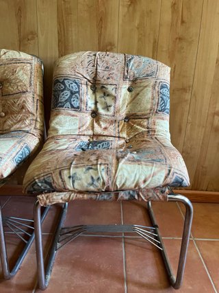 4 sillas de comedor vintage acolchadas