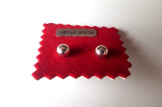 PENDIENTES PLATA DE LEY - BOLAS 5 MM - NUEVOS