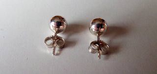 PENDIENTES PLATA DE LEY - BOLAS 5 MM - NUEVOS