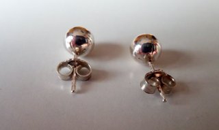 PENDIENTES PLATA DE LEY - BOLAS 5 MM - NUEVOS