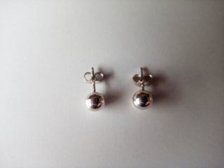 PENDIENTES PLATA DE LEY - BOLAS 5 MM - NUEVOS