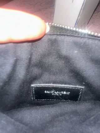Pochette o portafoglio in pelle di vitello ysl