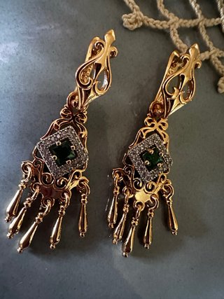 Orecchini vintage oro rosa 14k