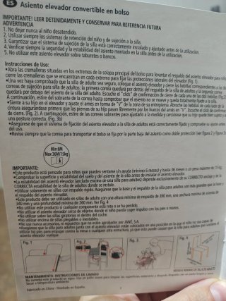 Trona portátil - asiento