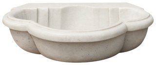 Lavandino in marmo bianco L57xP37xH16 cm · per il