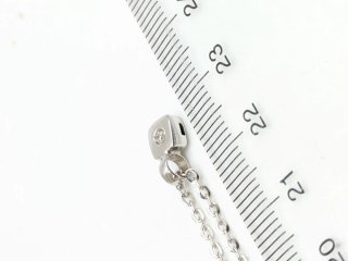 Cadena y Colgante Oro Blanco 18k  Diamante
