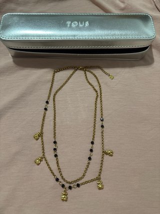 Collar Tous Oso y Perlas Negras
