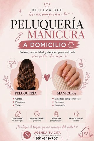 Servicio de belleza a domicilio