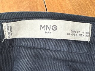 Pantalones azul chinos hombre Mango talla L