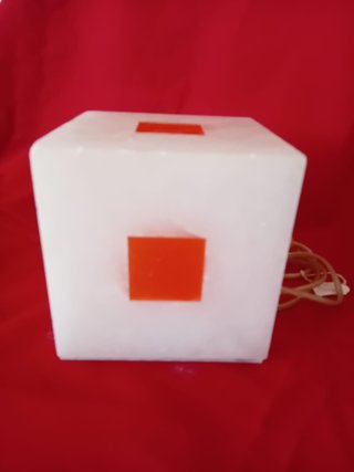 Lampara cubica de alabastro