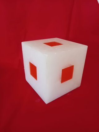 Lampara cubica de alabastro