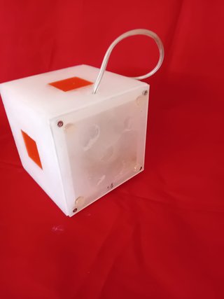 Lampara cubica de alabastro