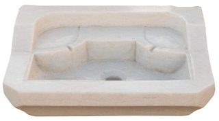 Lavandino in marmo bianco L51xP41xH15 cm · per il